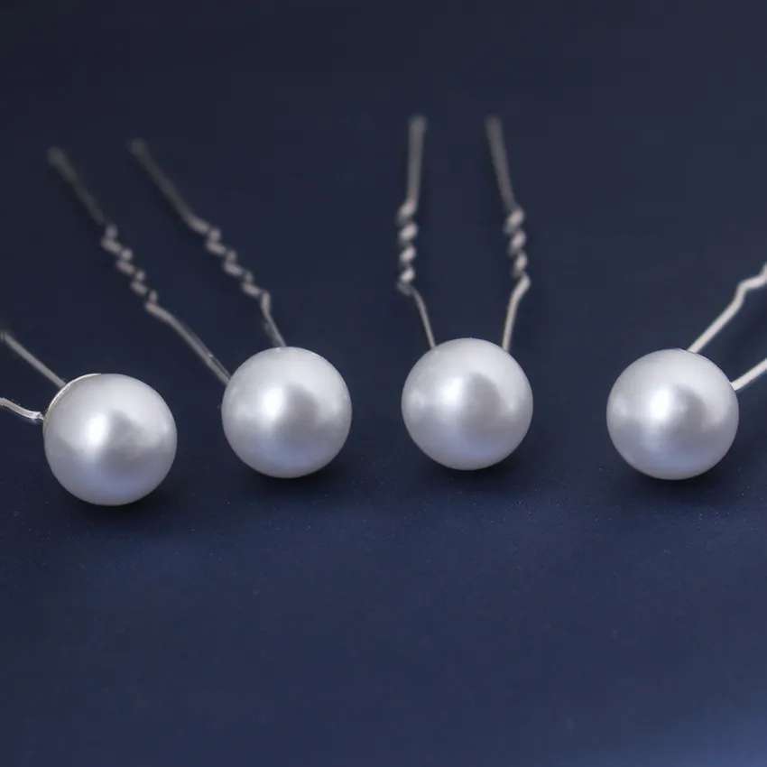 20 Pcs Wedding Hairpins with Pearls in White