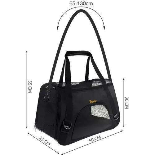 Pet Carrier Transport Bag, Black - Safe and Comfortable for Pets