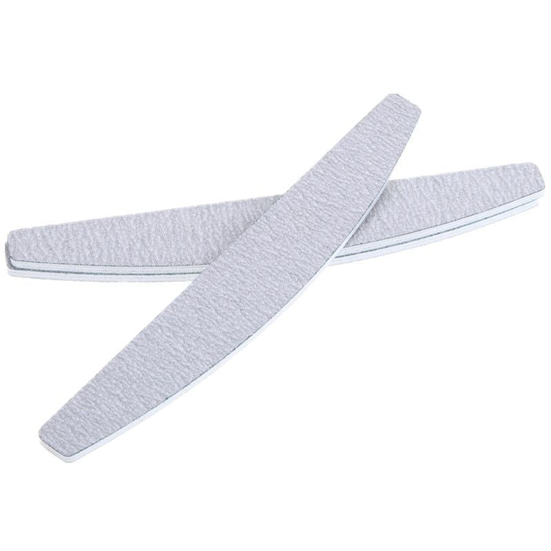 5-pack Nail File Half Moon Zebra, 100/100, Grey