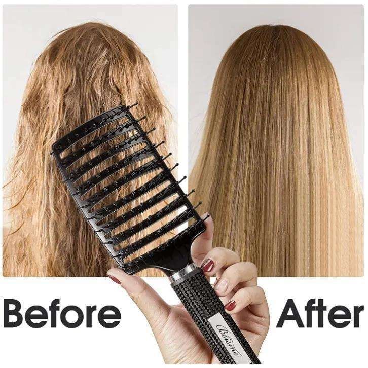 2pcs Hairbrush Comb,Black and red