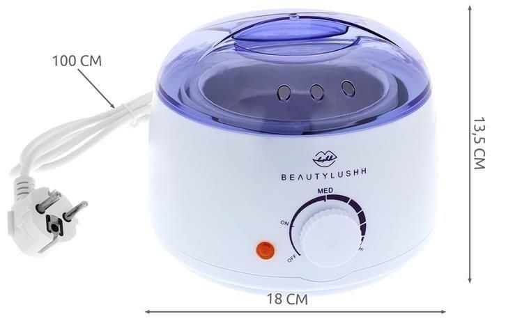 Wax heater for hair removal, white