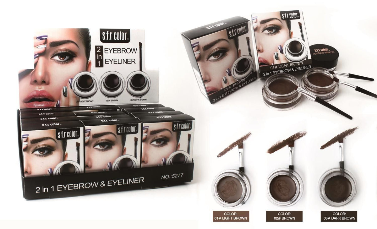 Eyebrow Pomade Dark Brown 2in1 Eyeliner