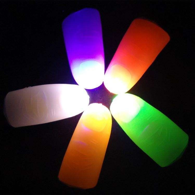 2pcs Magic Glow Thumb Lights for Party Tricks, Red