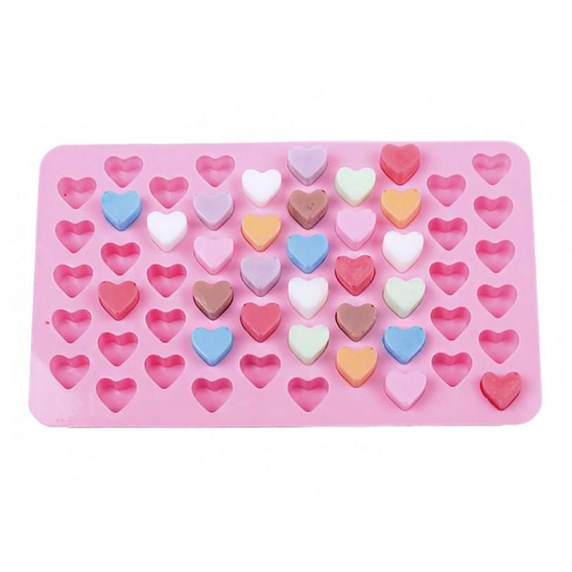 55 Hearts Ice Chocolate Jelly Mold, Pink