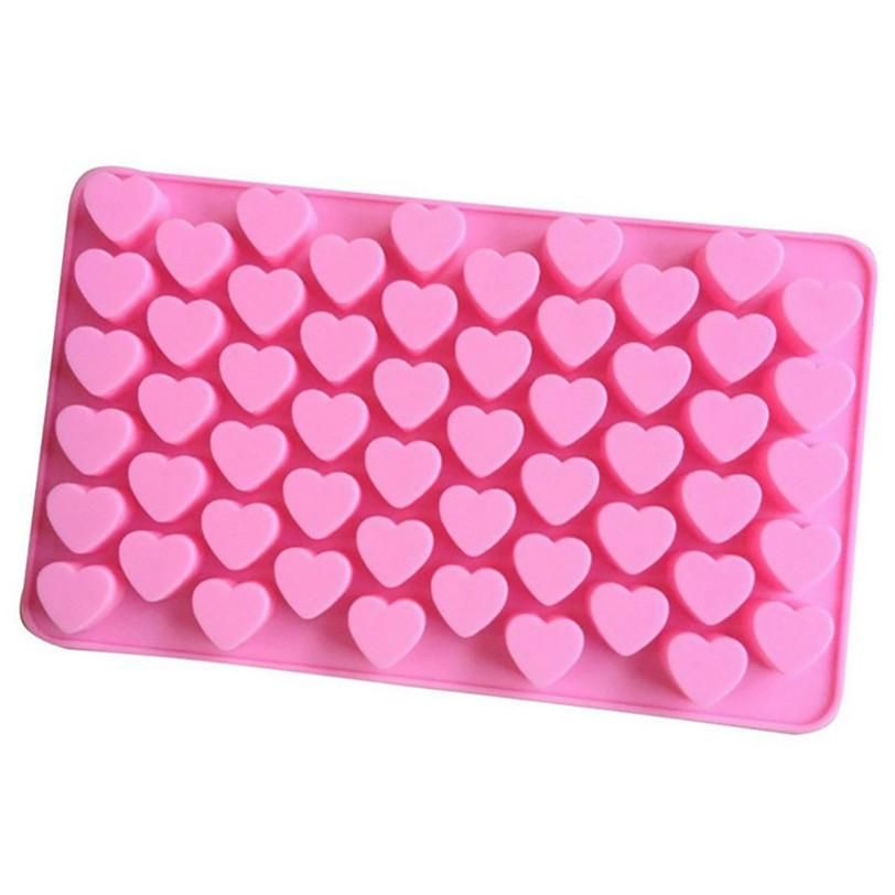 55 Hearts Ice Chocolate Jelly Mold, Pink