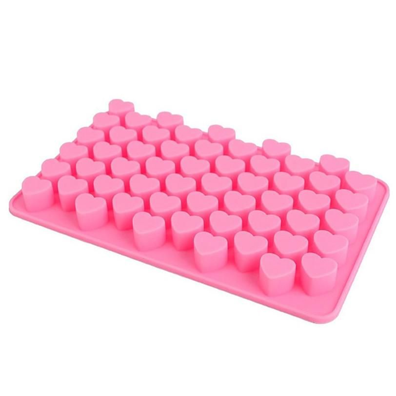 55 Hearts Ice Chocolate Jelly Mold, Pink