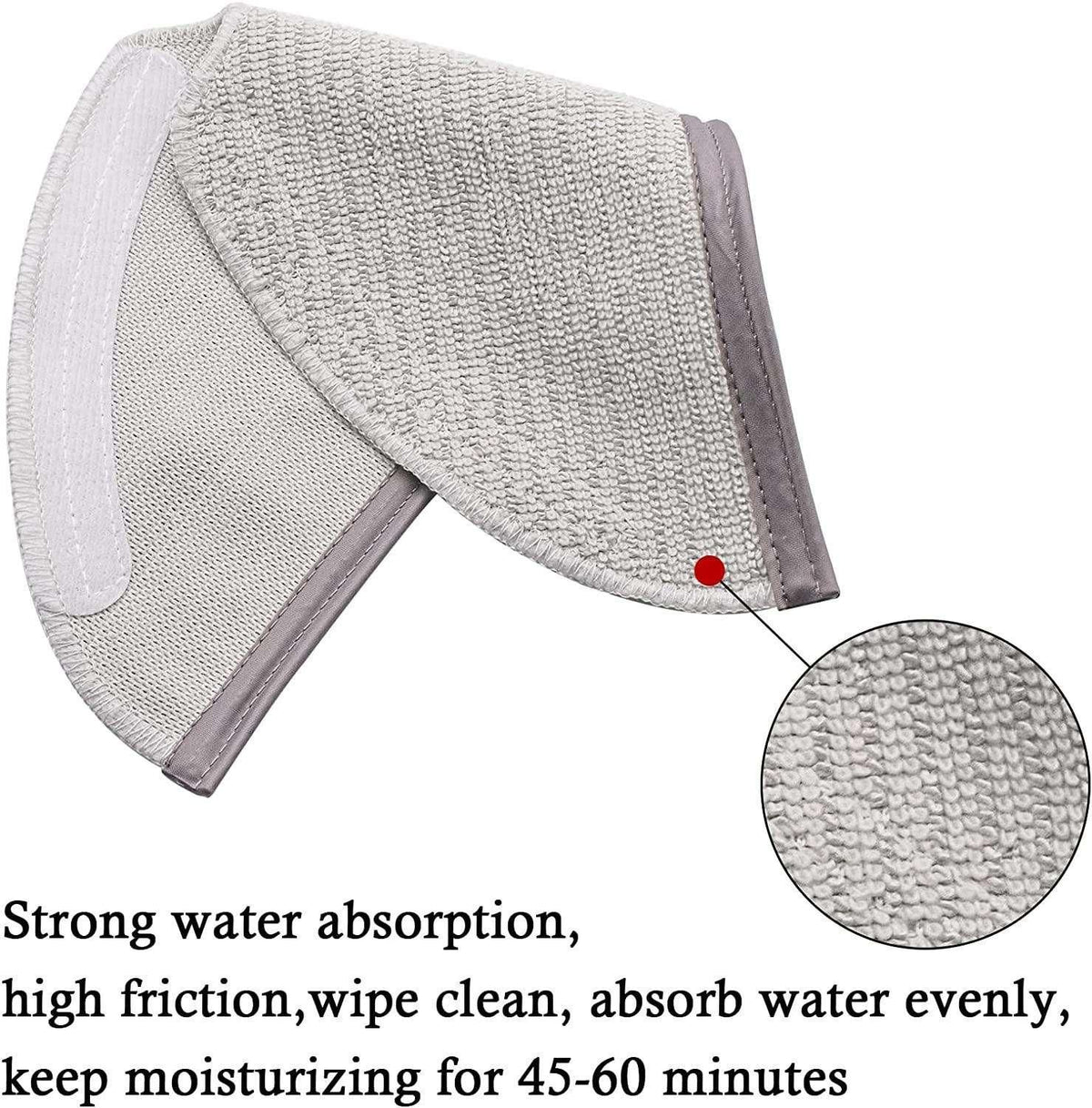 5pcs Reusable Mop Cloths for Xiaomi Roborock, Beige