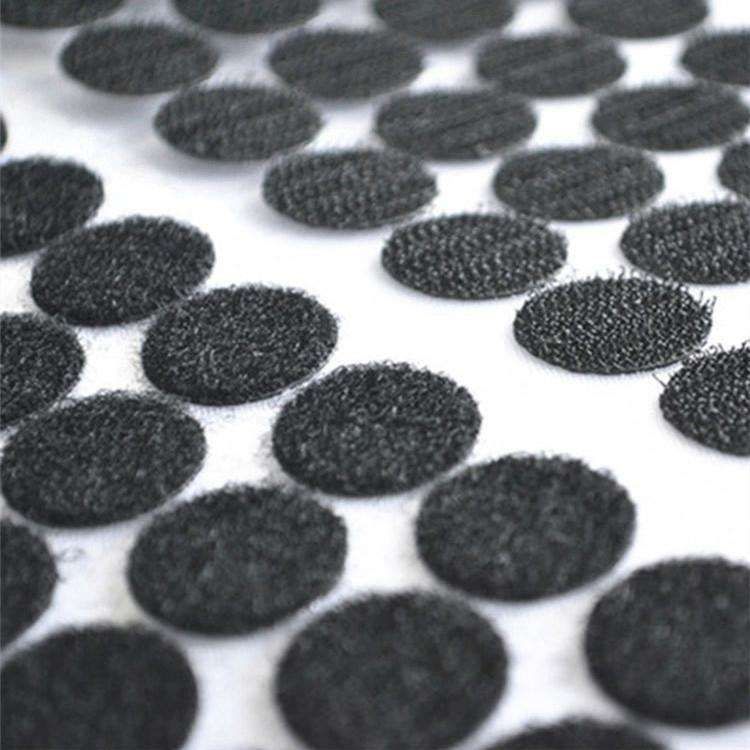 1500 pairs Round Self-Adhesive Velcro Black, 12mm