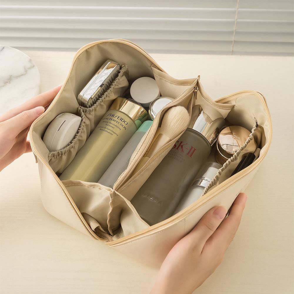 Black Spacious Toiletry Bag for Travel, Makeup Bag