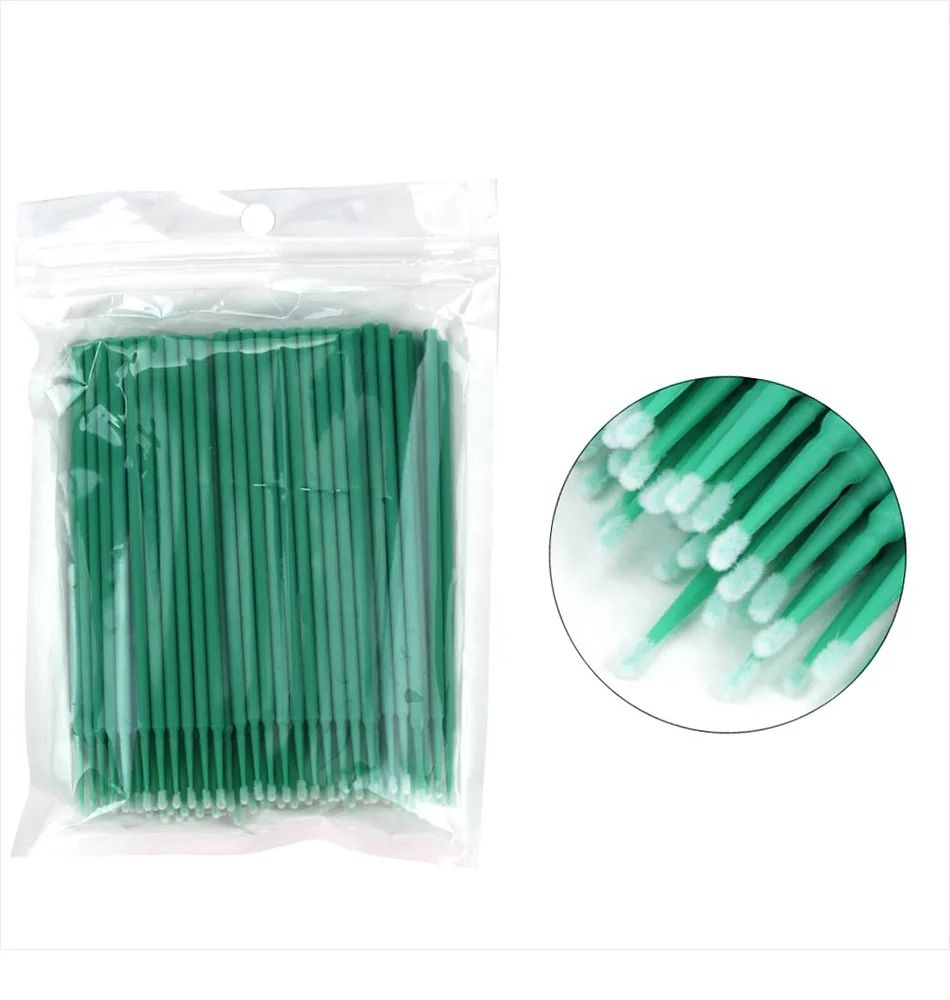 100pcs Micro Cotton Swabs, Blue