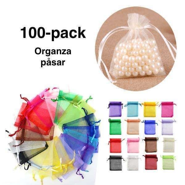 100pcs Organza Bags, 9x7cm - Hand-sewn Green Gift Bags for Wedding Favors Party Decorations