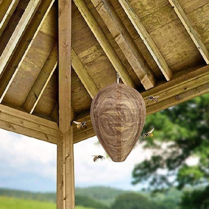 6pcs Non-Toxic Paper Wasp Traps, Wasp Nest Deterrent for Bees