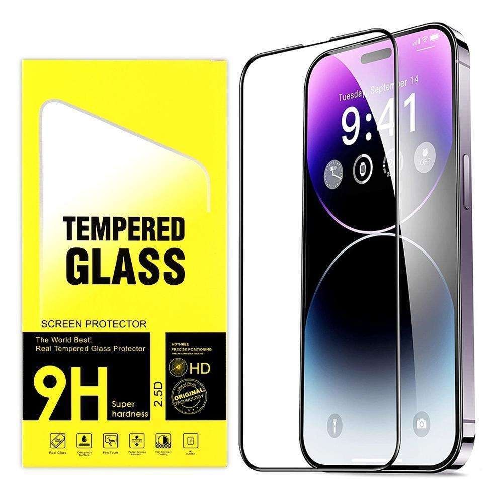 2pcs Tempered Glass Screen Protector for iPhone 14 Plus, Transparent