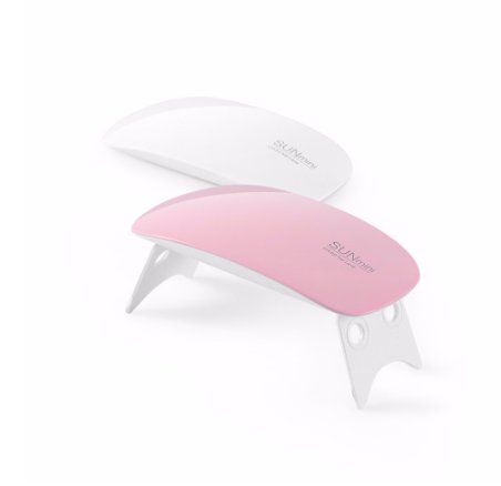 Mini UV LED Nail Lamp 12W for Gel Polish Hybrid Gel, Pink
