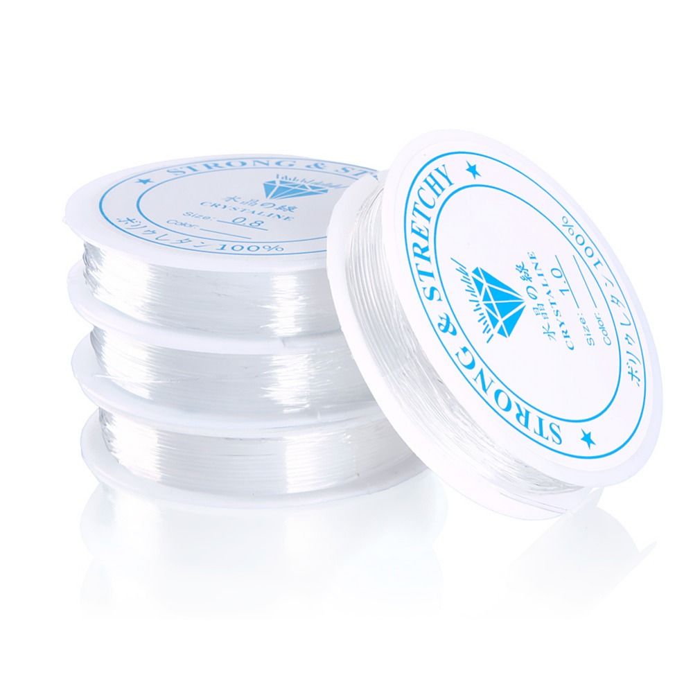 Transparent Elastic Thread for Jewelry Making 2-pack, 0.6mm, 15m