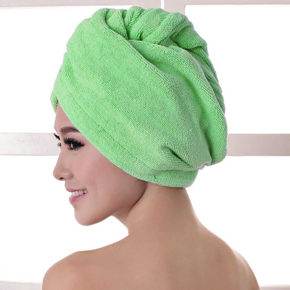 Microfiber hair towel turban dark blue