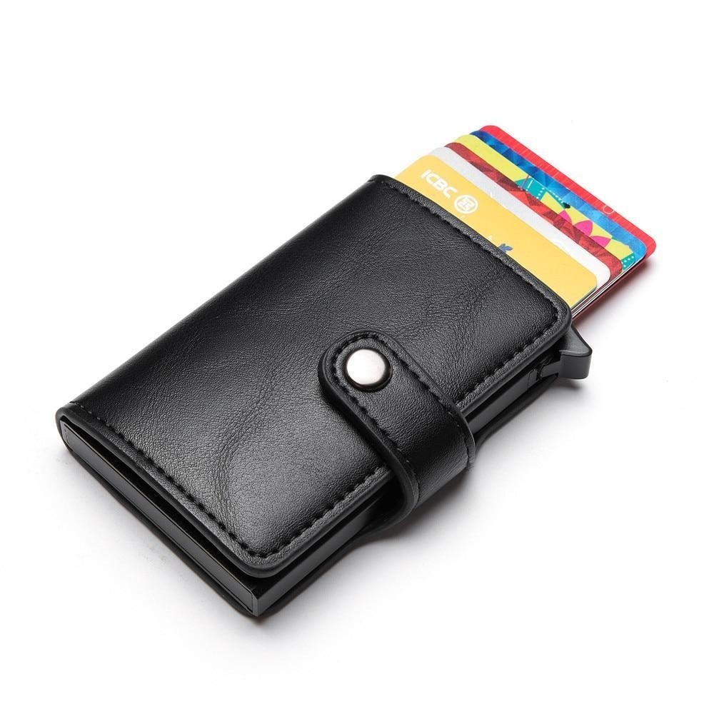 5 Cards Wallet Card Holder with RFID NFC Protection, Light brown