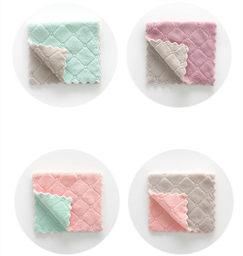 2pcs Microfiber Cloth, Super Absorbent Dishcloth