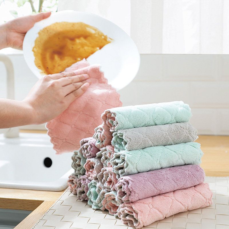 2pcs Microfiber Cloth, Super Absorbent Dishcloth