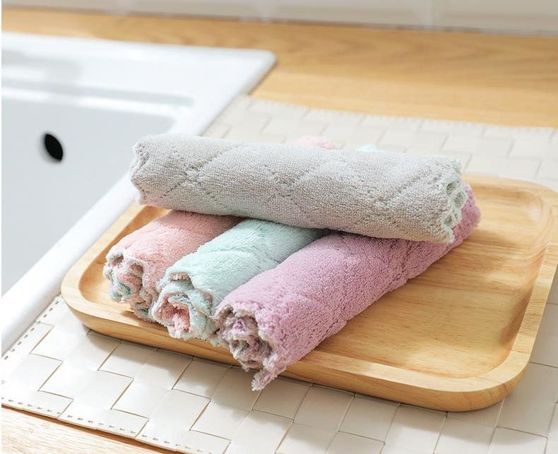 2pcs Microfiber Cloth, Super Absorbent Dishcloth
