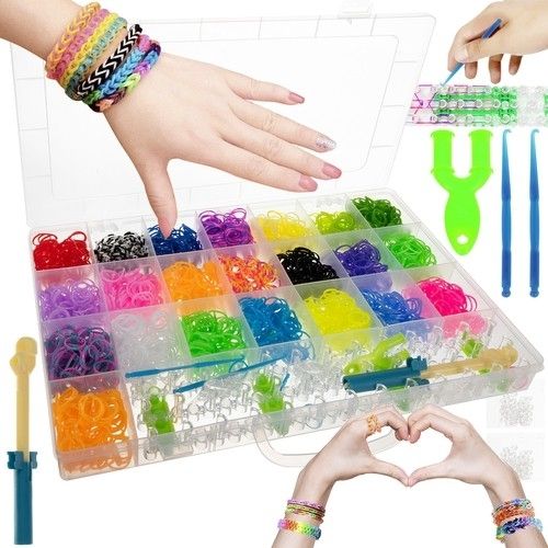 4400pcs DIY Loom Bands Rubber Band Kit, MultiColor