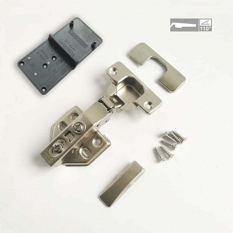 8 Pack 110 Degree Full Overlay Cabinet Hinges with Built In Damper Self Closing for Kitchen Doors