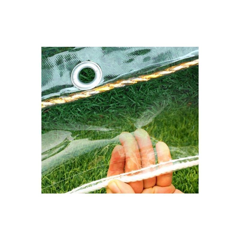 Transparent Reinforced Protective Tarpaulin 350g per Square Meter, 2 x 3M