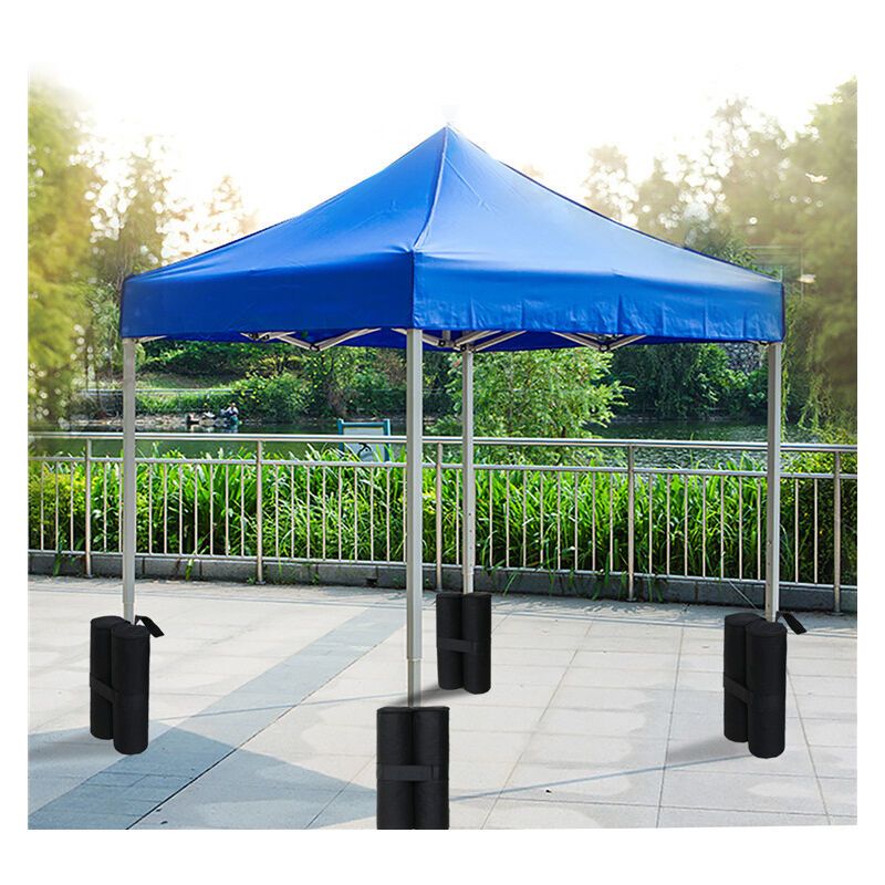 4 Pack Gazebo Weight Bags Black Fillable Ballast Bags for Party Tent and Pavilion, 60kg Max