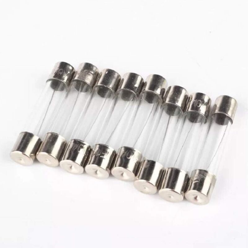 100 Pack Glass Fuse Assortment in Box, 5 x 20mm 0.2A to 20A