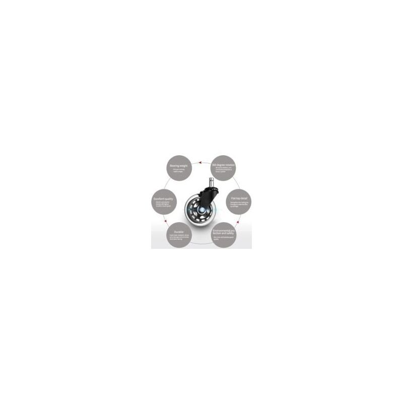 5 Pack Universal Office Chair Casters, Quiet and Abrasion Resistant Office Chair Replacement Wheels, 3 Inch