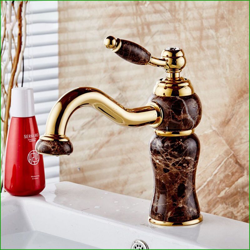 Kitchen Sink Mixer Faucet with Ceramic Handle and High Spout