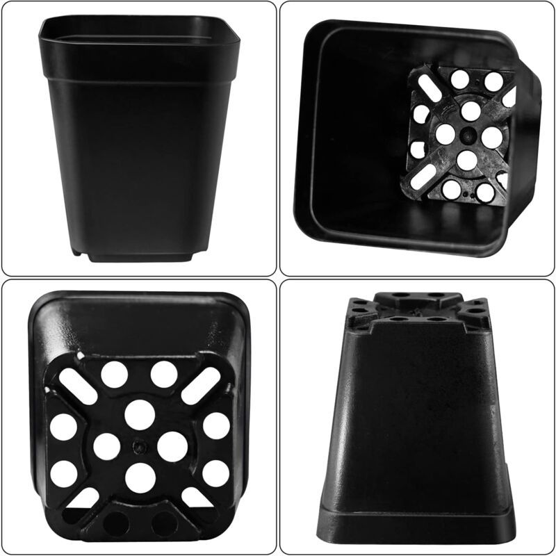 20 Pieces Seedling Pots, Nursery Pots, Reusable Plastic Square Seedling Pot Seedling Pots Transplanting Pot Growing Pot Planting, 5.5cm