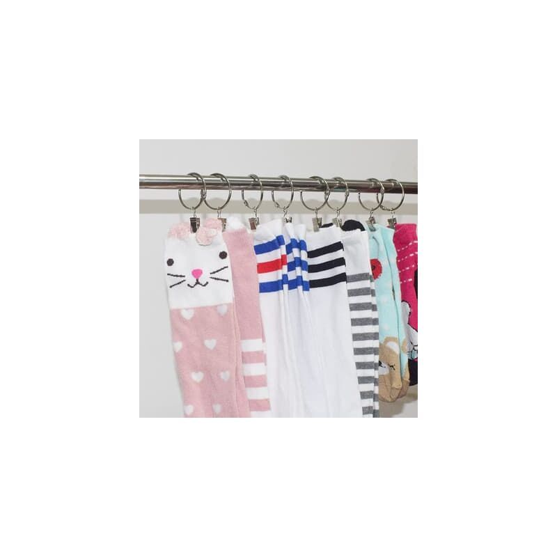30 Pieces Curtain, Curtain Rings with Clips, Strong Drapery Clips, Hooks on Tension Rod Holder