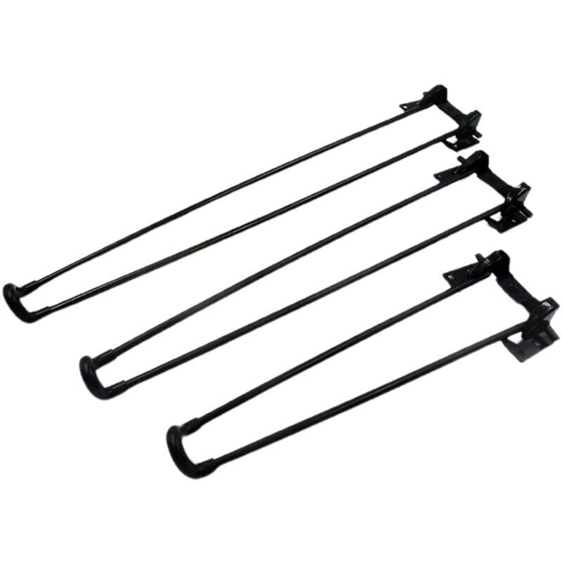 Folding Hairpin Table Legs, Heavy Duty Black Metal Two Rod Support Legs DIY Furniture Accessories Bench Computer Table Legs 51 cm