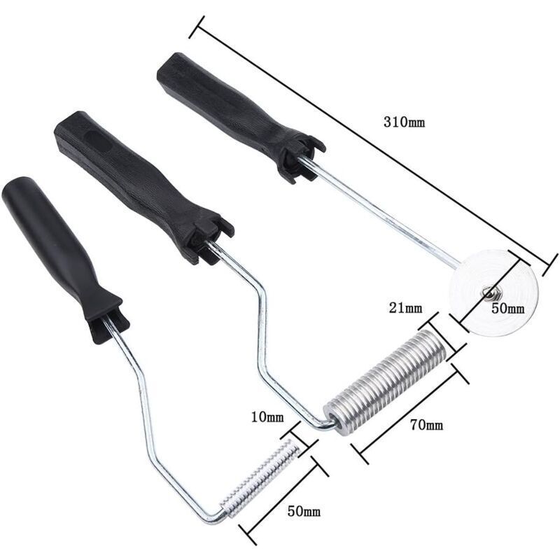 3 Pcs Bubble Remover Roller, Fiberglass Rollers Bubble Paddle Roller DIY Accessory for FRP Resin and Air Bubble Removal