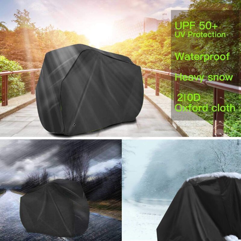 Bike Cover, 210D High Quality Waterproof Bicycle Cover Polyester Oxford, Suitable for Bicycles and Electric Motorcycles and Scooters