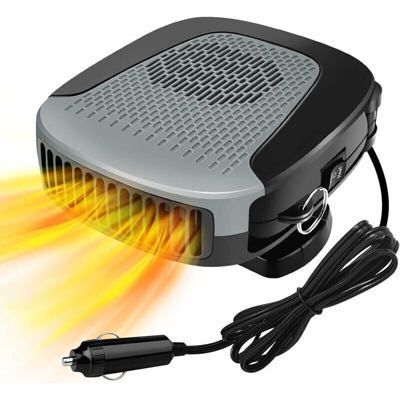 Car Heater 12V 150W Car Portable 2 in 1 Ceramic Heating Cooling Heating Fan Defroster Anti-Fog Universal, 360 Degree Car Heater Fan for Heating