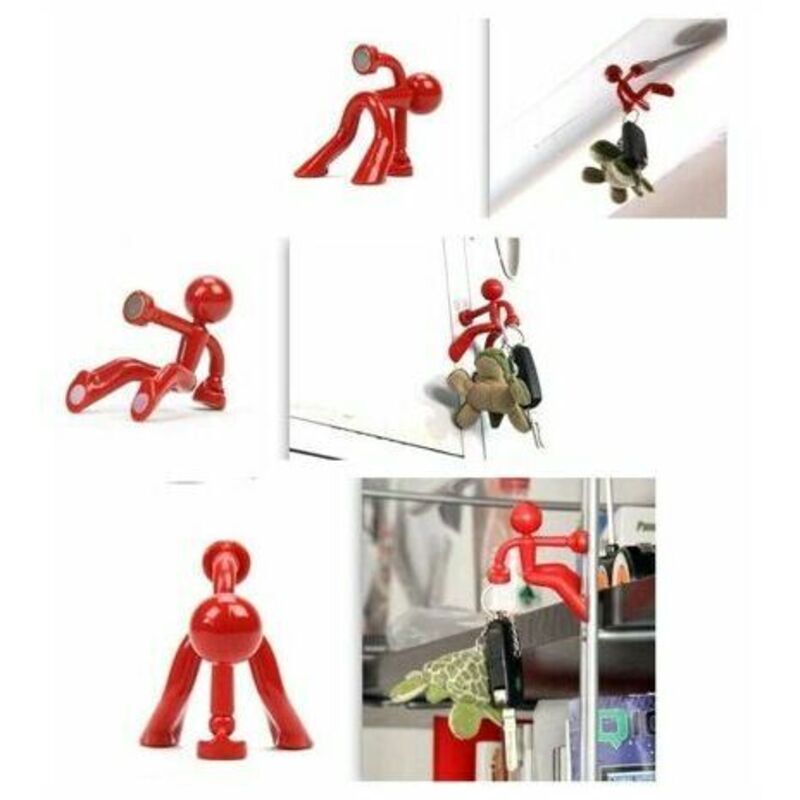 4 Pcs 4 Colors, Heavy Duty Magnetic Key Hooks with Wall Mounts