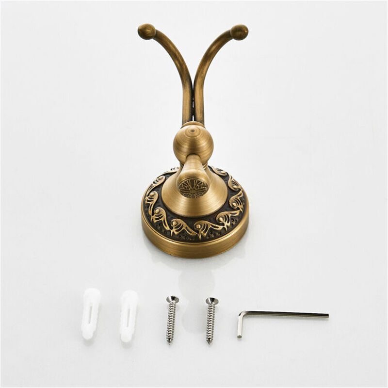 Bathroom Hardware Pendant European Base Wall Hook Brass Retro