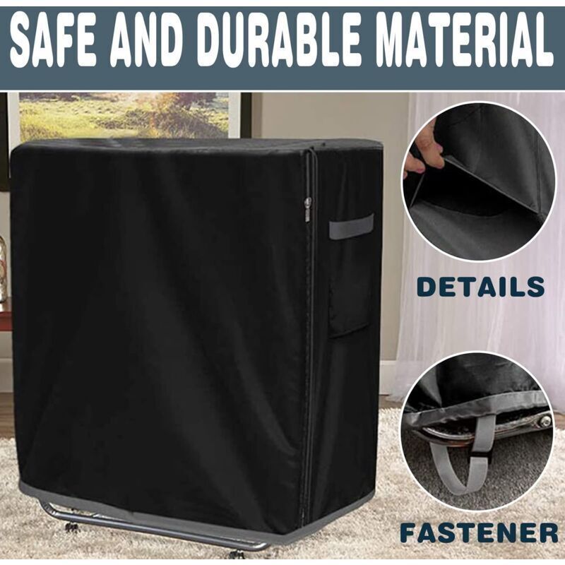 Adjustable, Waterproof, Dustproof Storage Cover for Folding Bed, Multi-Functional Indoor Outdoor Protective Cover, 99 x 38 x 114 cm
