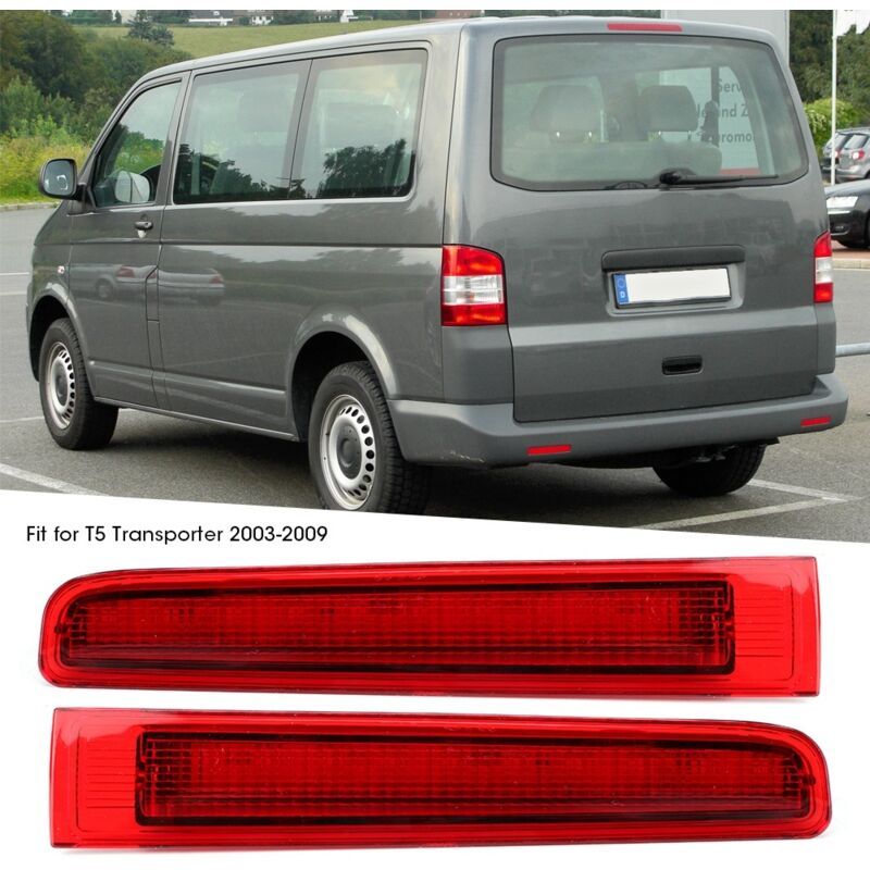 1 Pair LED Rear Brake Lights Compatible with T5 Transporter 2003-2009 7E0 945 097 Red