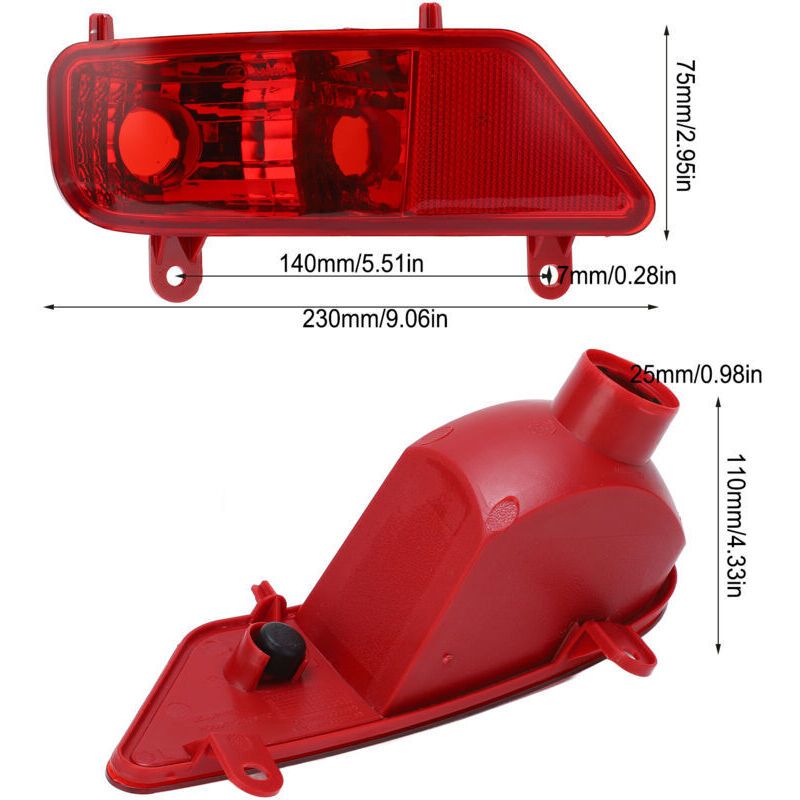 Car Rear Fog Light, Replacement Car Accessories Compatible with Peugeot 3008 5008 2009-2016, Left