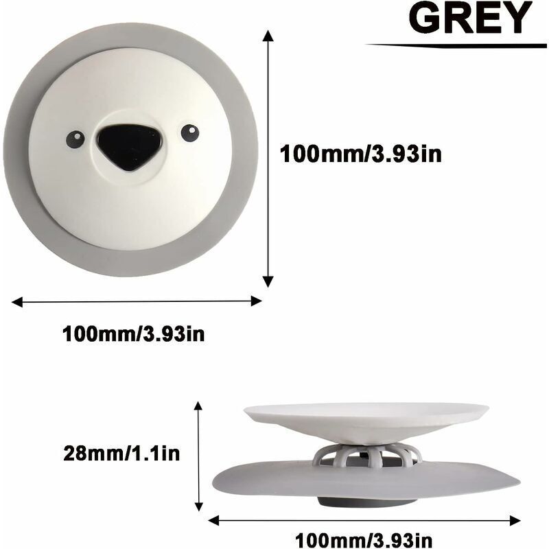 3 Pack Kitchen Sink Anti-Odor Floor Drain Shower Drain Stopper Silicone Bathtub Sink Plug for Tub Vanity Drain Laundry Kitchen Bathroom