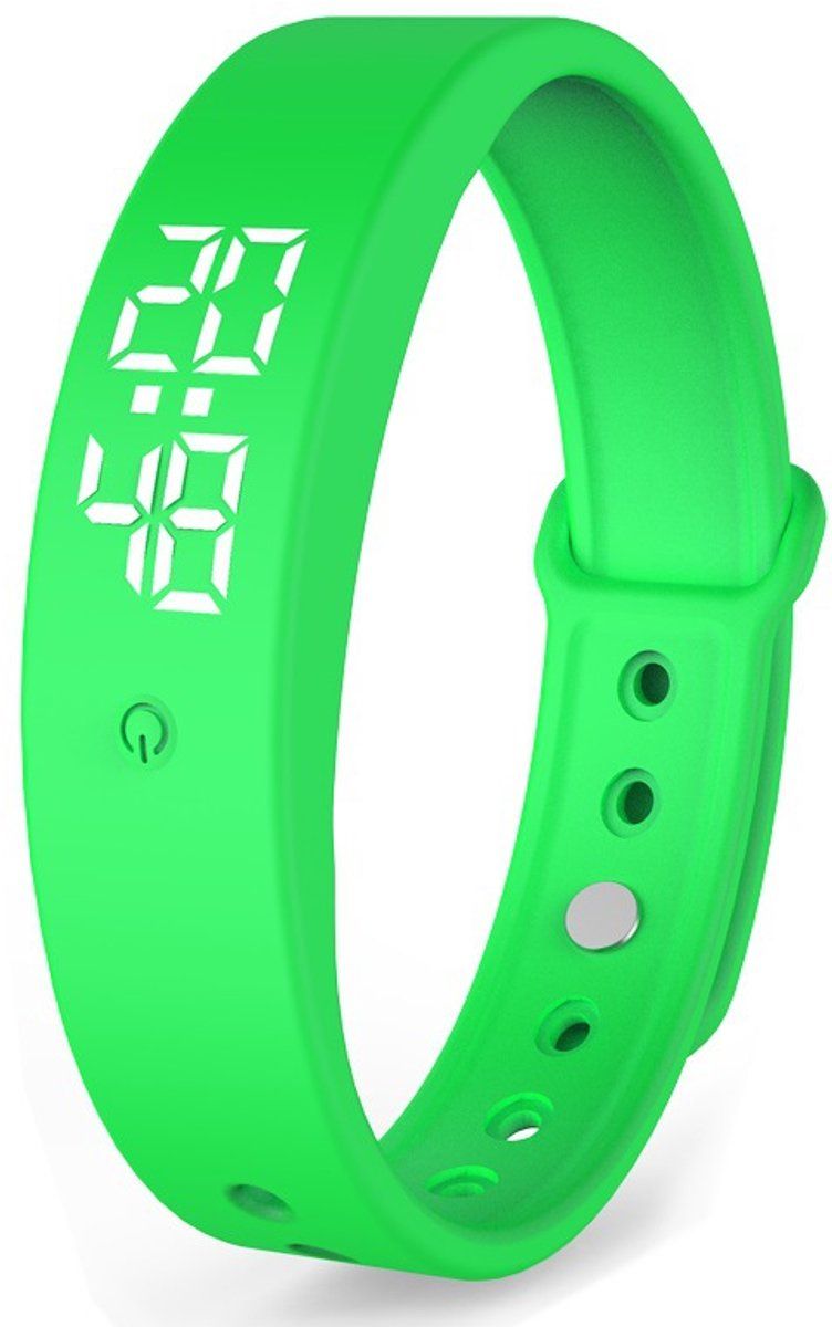 Vibrating Alarm Watch Wristband With 10 Silent Reminders, LED Display And Silicone Strap, For Kids And Adults At School Office, Green, 240 mm
