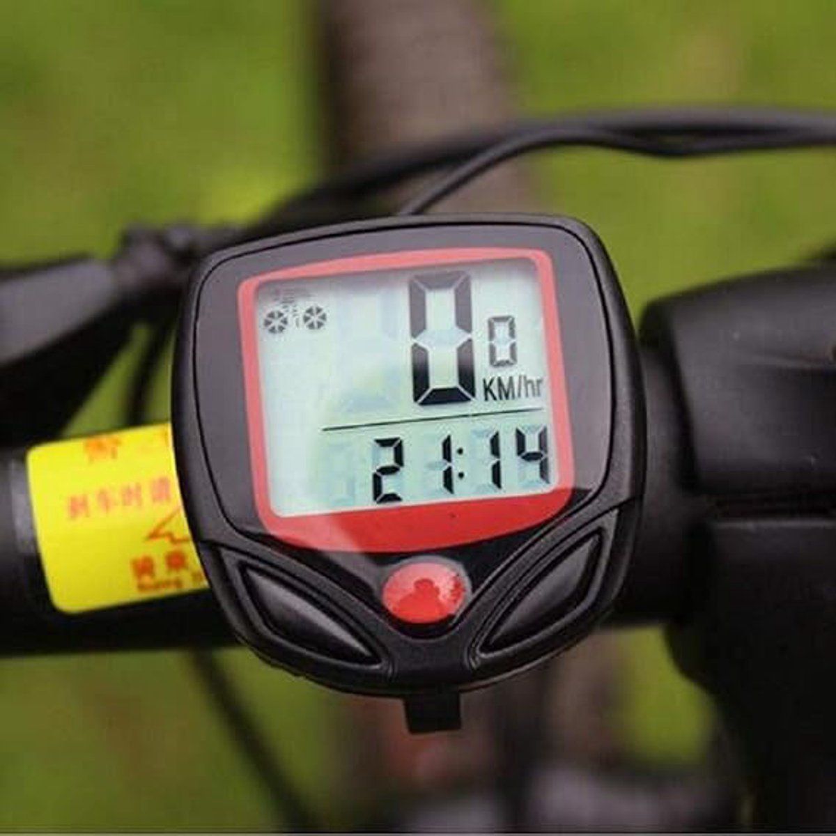 2 Pack Wireless Bike Computer Speedometer, Easy Install LCD Cycling Odometer For Road MTB City Commuting Bikes, Black Red