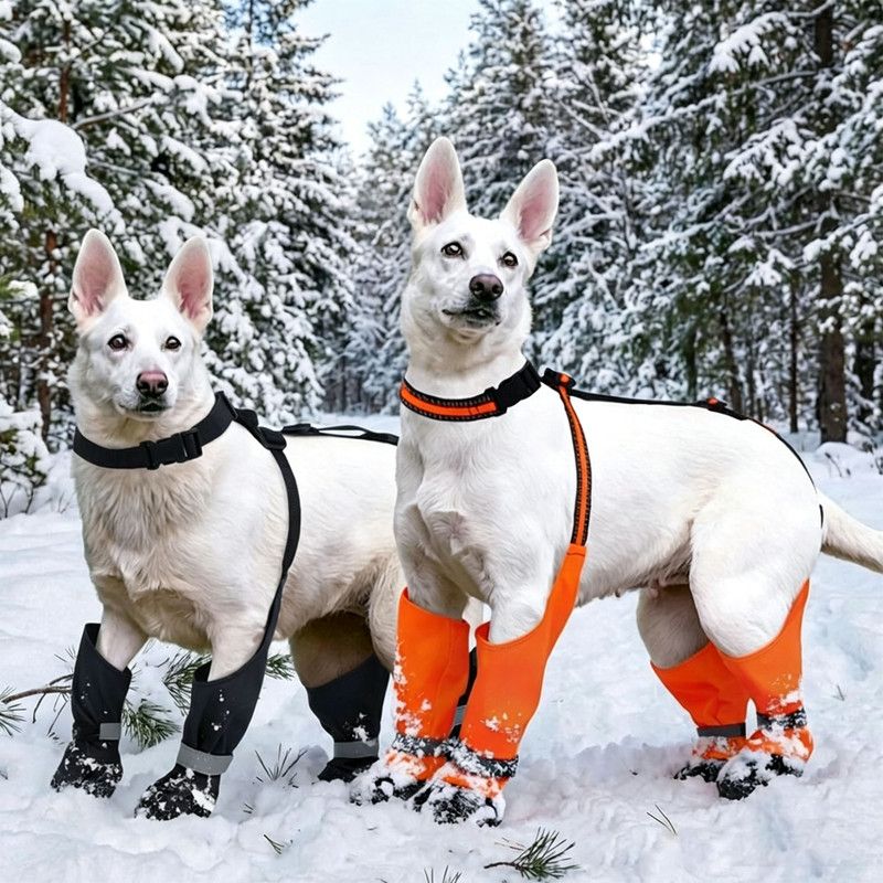 Waterproof Dog Boots With Suspenders, Anti Slip Paw Protectors With Adjustable Straps For Small And Medium Dogs Outdoor Walks, Black S
