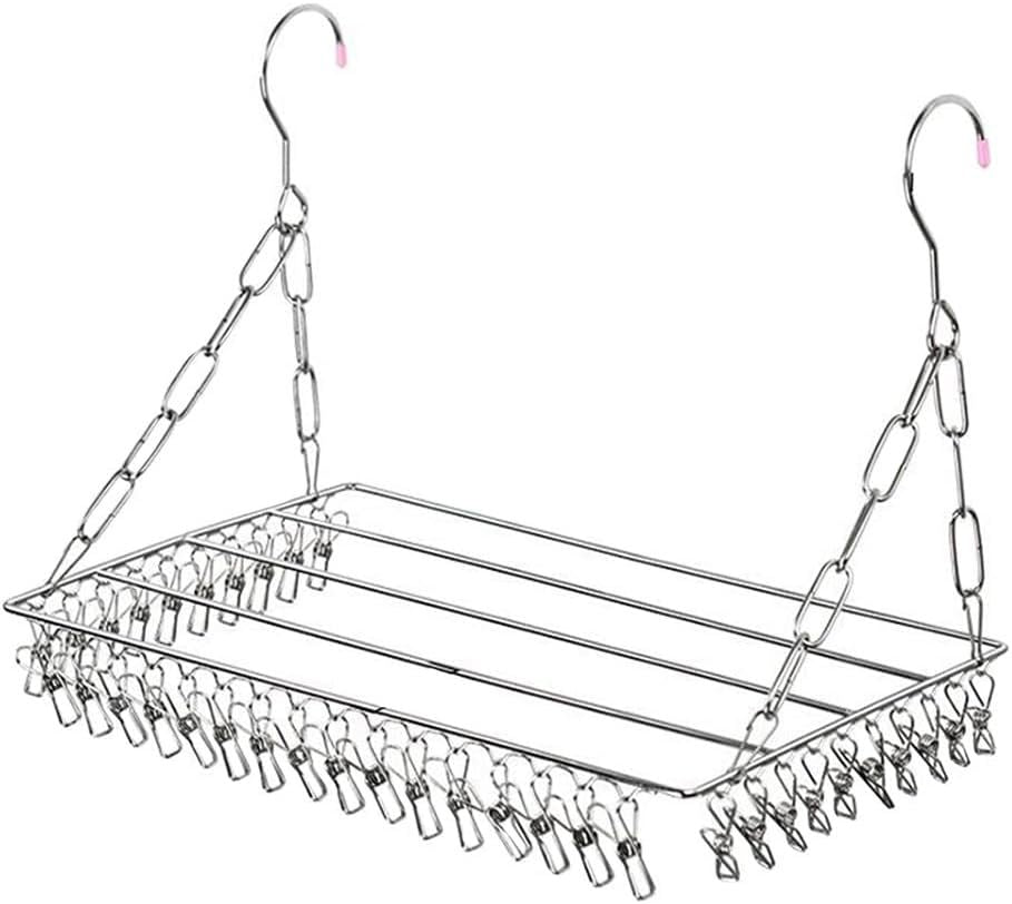 36 Clip Stainless Steel Drying Rack for Socks and Underwear