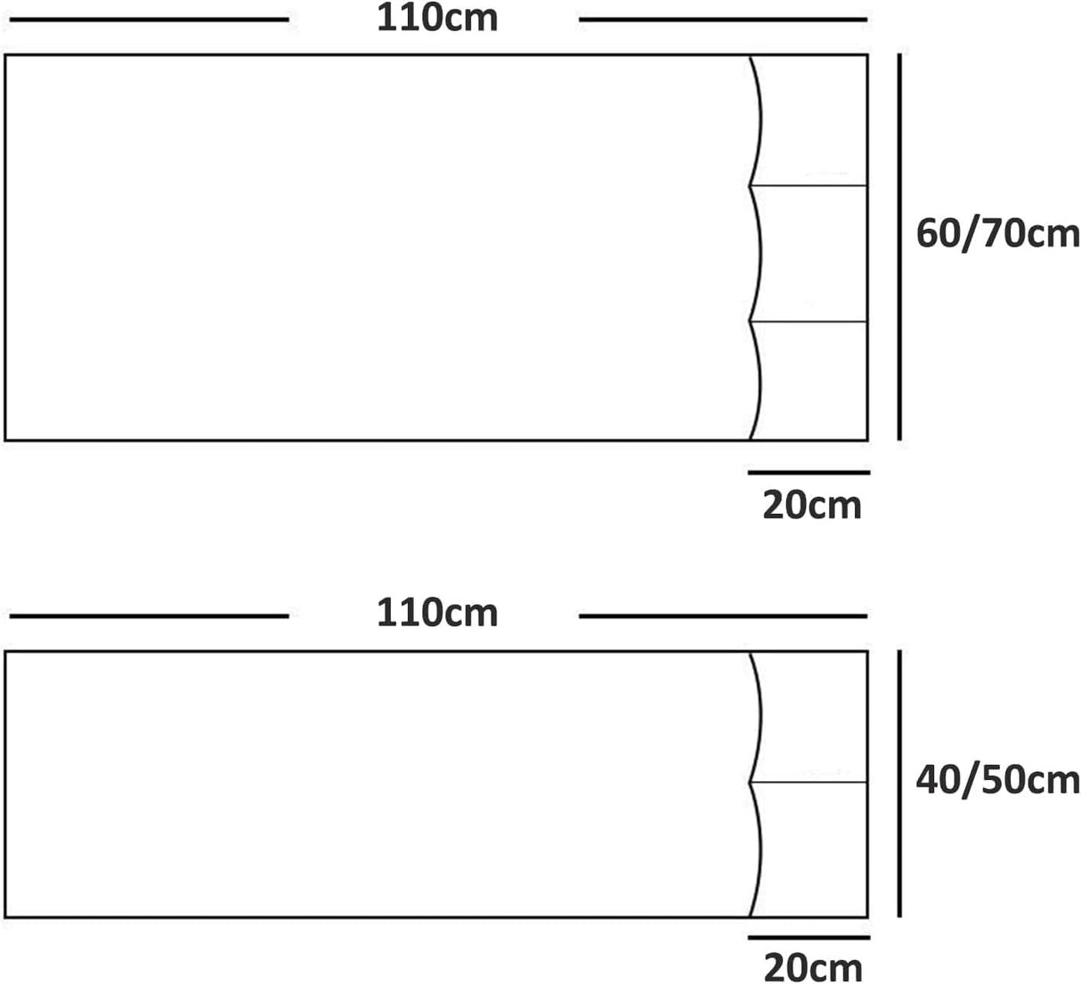 Sofa Armrest Organizer 5 Compartments White, 70 x 110 cm