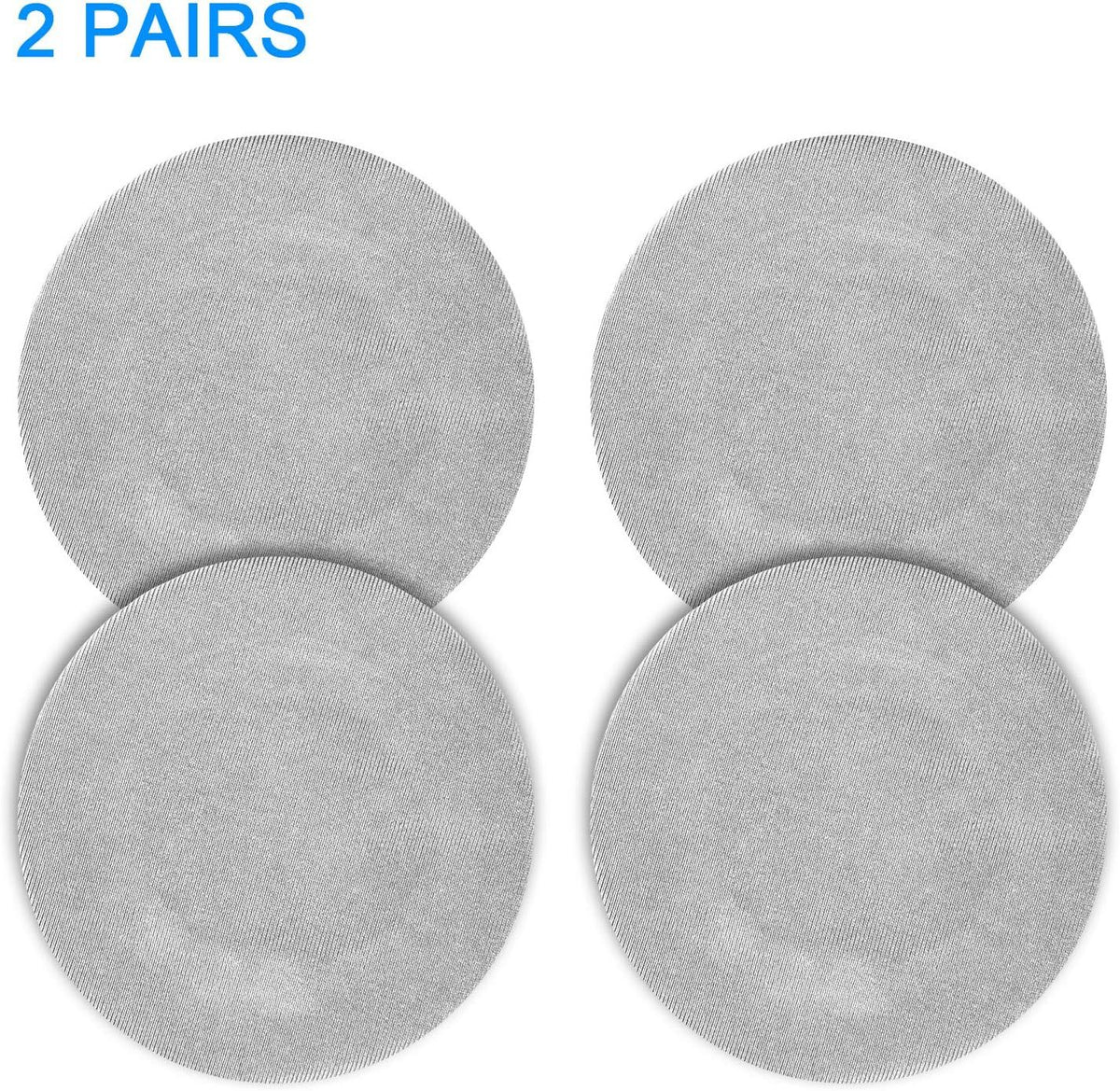 2 Pair Stretch Headphone Ear Cushion Covers Grey, 3 to 4 Inch