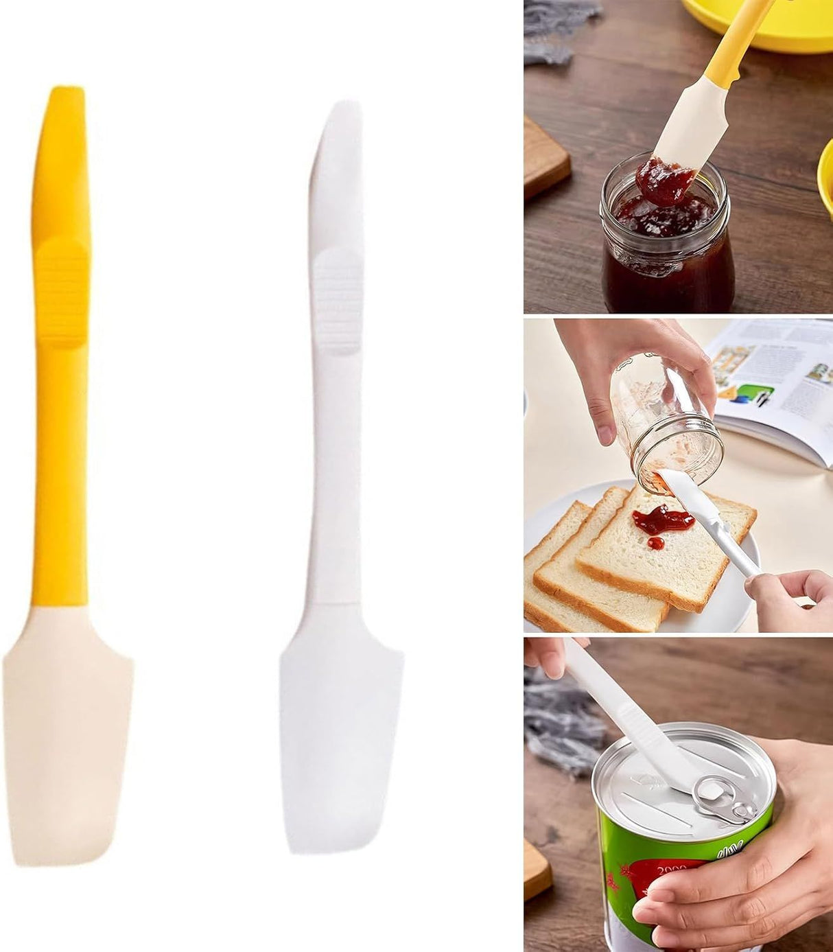 Silicone Baking Spatula and Scraper 2 in 1 Food Grade
